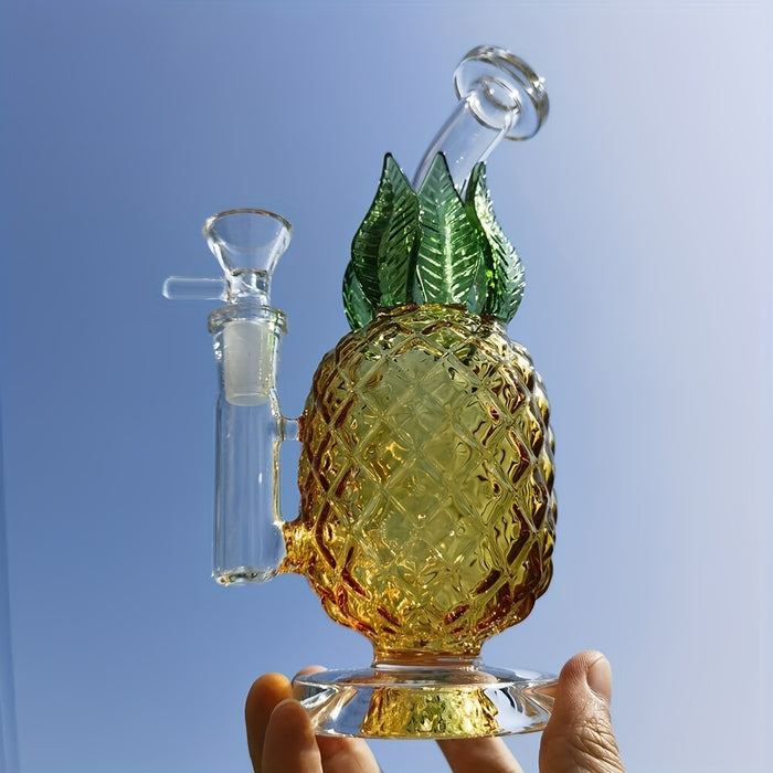 1pc, 20cm / 7.9 Inch Pineapple Glass Hookah (Yellow), Glass Stick Smoking Bong, Hookah Bong, Hookah Accessories, Tobacco Bong, Smoking Accessories, Weed Accessories, Home Bar Party High Borosilicate Glass Hot Selling Explosive Style