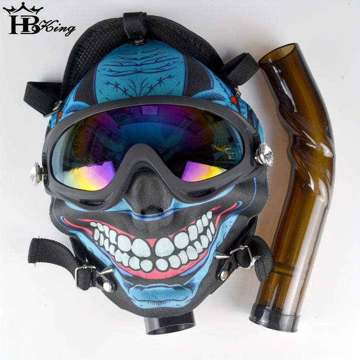 1pc Colorful Silicone Gas Mask Hookah, Multifunctional Hookah Pipe With Face Mask