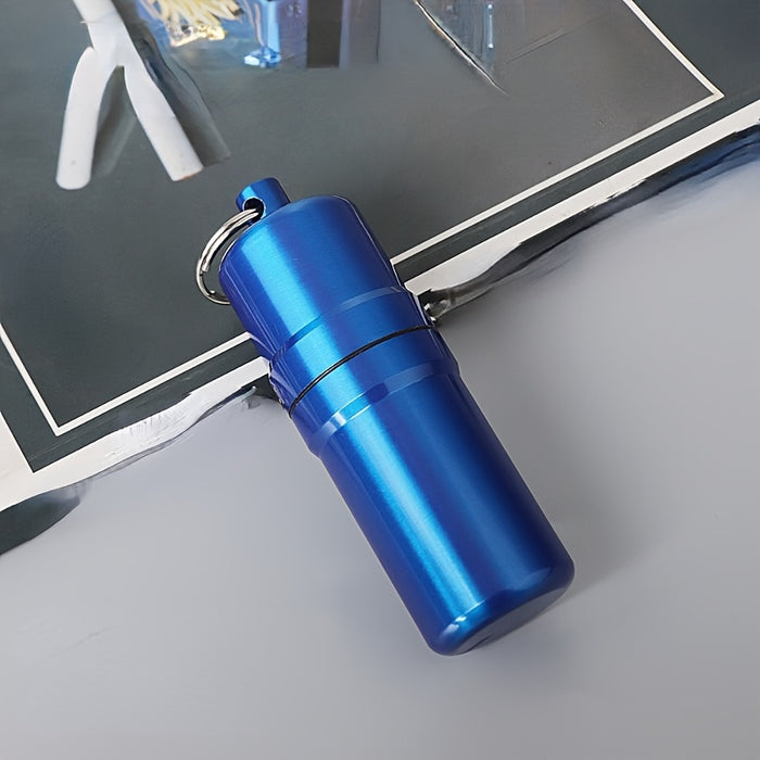 1pc Portable Zinc Alloy Cigarette Box Waterproof Cigarette Case With Key Ring For Men