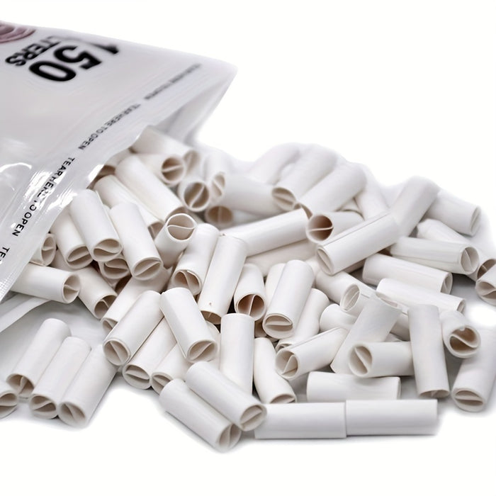 150pcs of 6mm Natural Unrefined Cigarette Filters - Perfect for Rolling Hand Cigarettes!