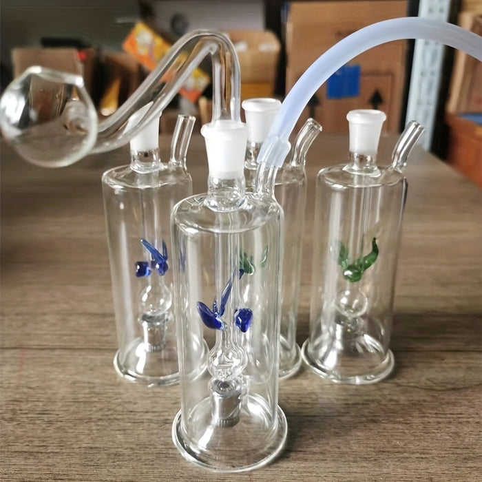 1 Set, LED Gradient Color High Borosilicate Glass Bong Pipe Water Pipe Smoking Accessories