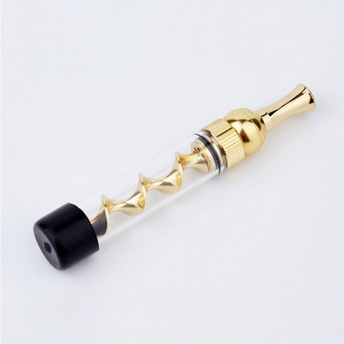 1pc Glass Blunt Twist Pipe, Assembly Pipe With Cleaning Tool, Smoking Pipe, Smoking Accessories, Tobacco Pipe