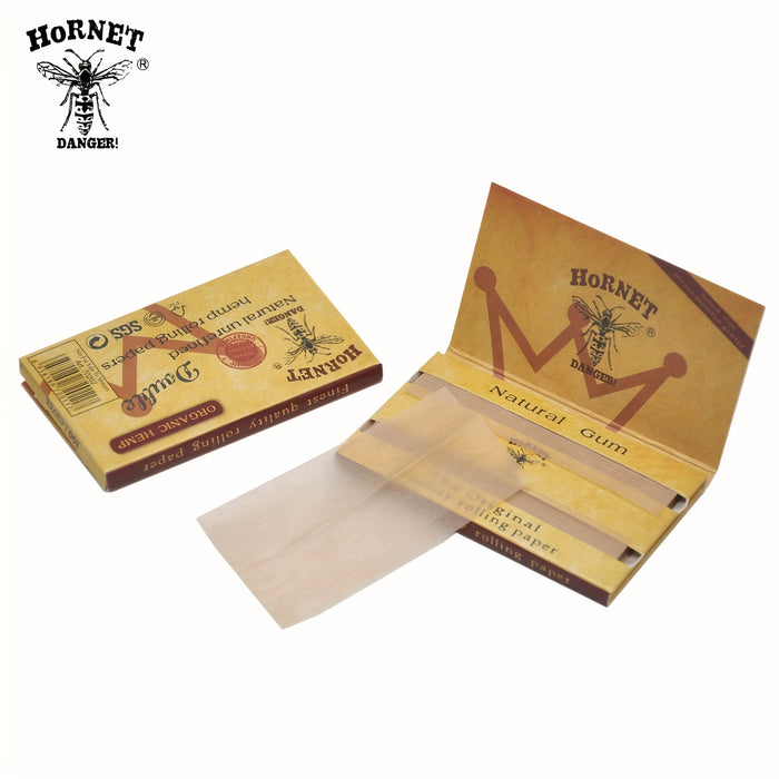 2/5/10booklets, Honeypuff Pre-rolled Cones (70mm), Tapered Paper With Tips On The Roll, Suitable For Regular Flavor Paper, Translucent Pre-Rolled Cones, Cigarette Paper, Hornet Natural Unrefined Rolling Paper, Cones King Size