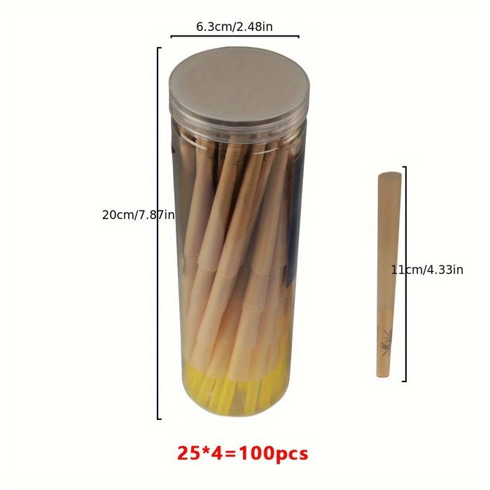 100pcs, Rolling Papers, Pre-Rolled Cones, Cigarette Papers & Tubes, Ultra Thin & Slow Burning Trumpet Tube Rolling Paper, Smoking Accessories