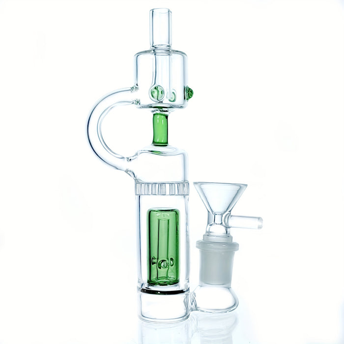 1pc, Small Bong Glass Bubbler Hookahs, Thick Glass Water Bongs, Comb Perc Percolator Cute Heady Dab Rigs Water Pipes With 14mm Bowl