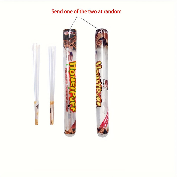 2pcs/tube, Explosive Flavor 78MM Transparent Paper Honeypuff Cone Formed Flare Rolling Paper