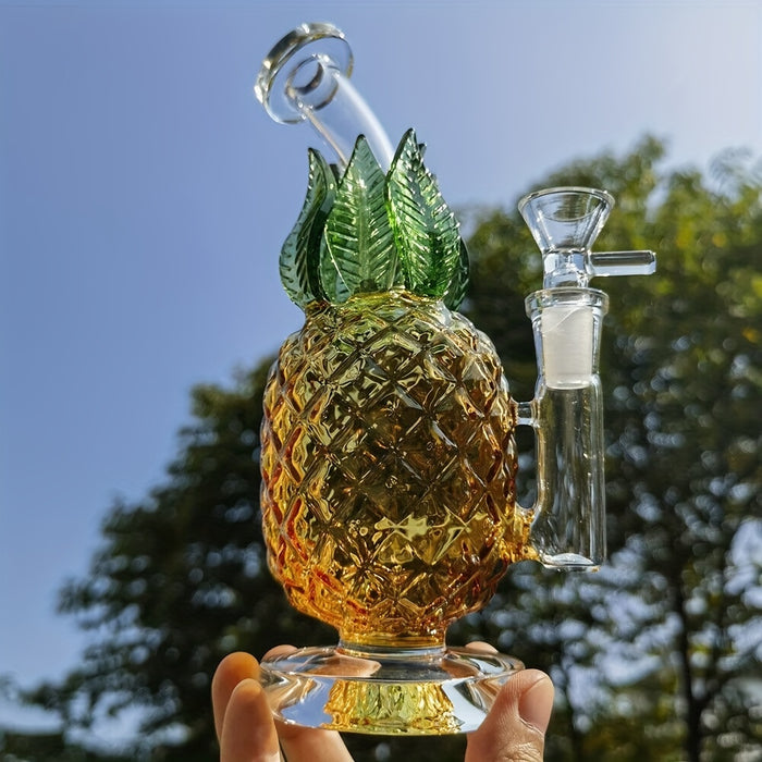 1pc, 20cm / 7.9 Inch Pineapple Glass Hookah (Yellow), Glass Stick Smoking Bong, Hookah Bong, Hookah Accessories, Tobacco Bong, Smoking Accessories, Weed Accessories, Home Bar Party High Borosilicate Glass Hot Selling Explosive Style