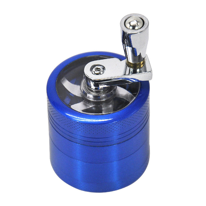 1pc Four-layer Manual Zinc Alloy Tobacco Grinder With Handle, Herb Grinder, Smoking Accessories, Spice Grinder 1.57 Inches