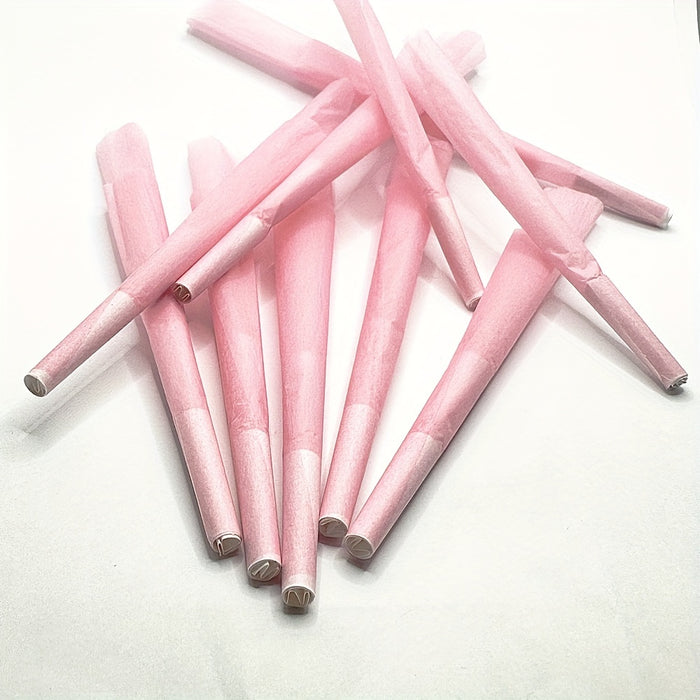 50pcs Pink King Size Pre Rolled Cone - 108MM Rolling Paper with Tips & Loader & Stick - Smoking Accessories