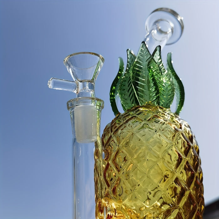 1pc, 20cm / 7.9 Inch Pineapple Glass Hookah (Yellow), Glass Stick Smoking Bong, Hookah Bong, Hookah Accessories, Tobacco Bong, Smoking Accessories, Weed Accessories, Home Bar Party High Borosilicate Glass Hot Selling Explosive Style