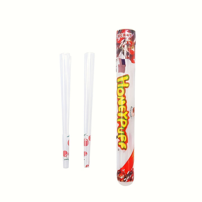 2pcs/tube, Explosive Flavor 78MM Transparent Paper Honeypuff Cone Formed Flare Rolling Paper