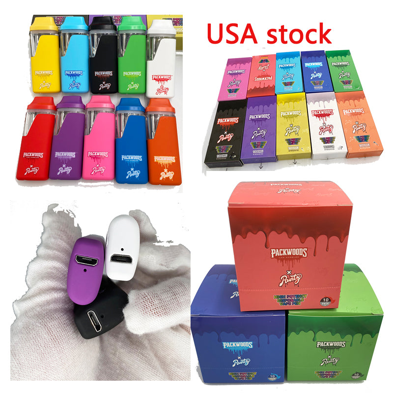 5Pcs Packwoods X Runtz Packwood Disposable Vape 1ml Pod 380mAh Device Rechargeable Battery Empty Vapes Pen