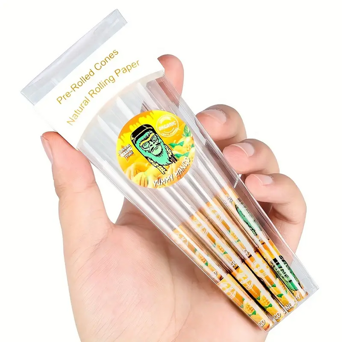 8pcs, GRS Gorilla Series, 110mm Trumpet Empty Tube, Flavor Pre Rolled Cone Paper Rolling Paper