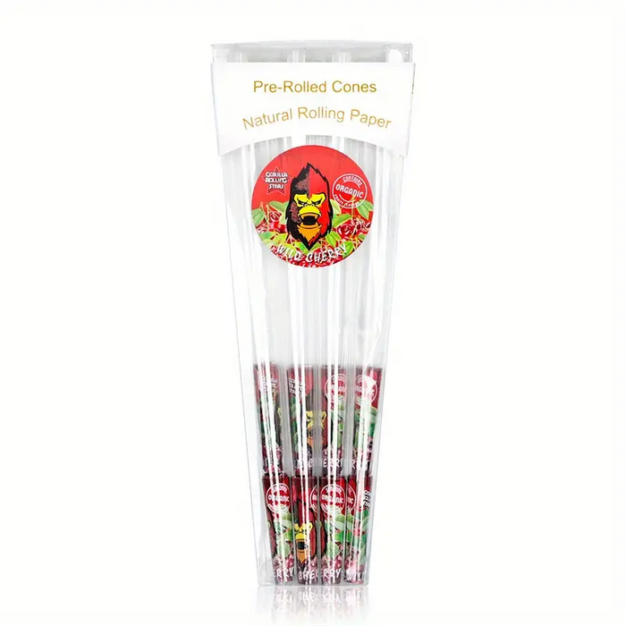 8pcs, GRS Gorilla Series, 110mm Trumpet Empty Tube, Flavor Pre Rolled Cone Paper Rolling Paper