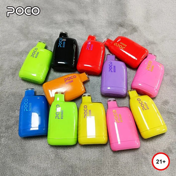 2Pcs Original electronic cigarette POCO BS3500 Vape Disposable Prefilled 10.5ml Pod 3500 Puffs 1500mah Mesh coil disposbale vapes Puff ship from America warehouse